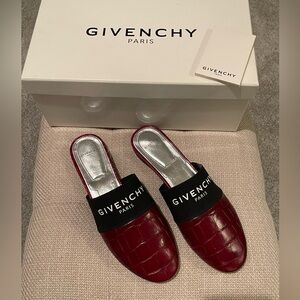 Givenchy Burgundy and Black Mules
